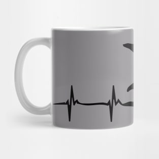 Funny Orca Heartbeat Design Killer Whale Mug